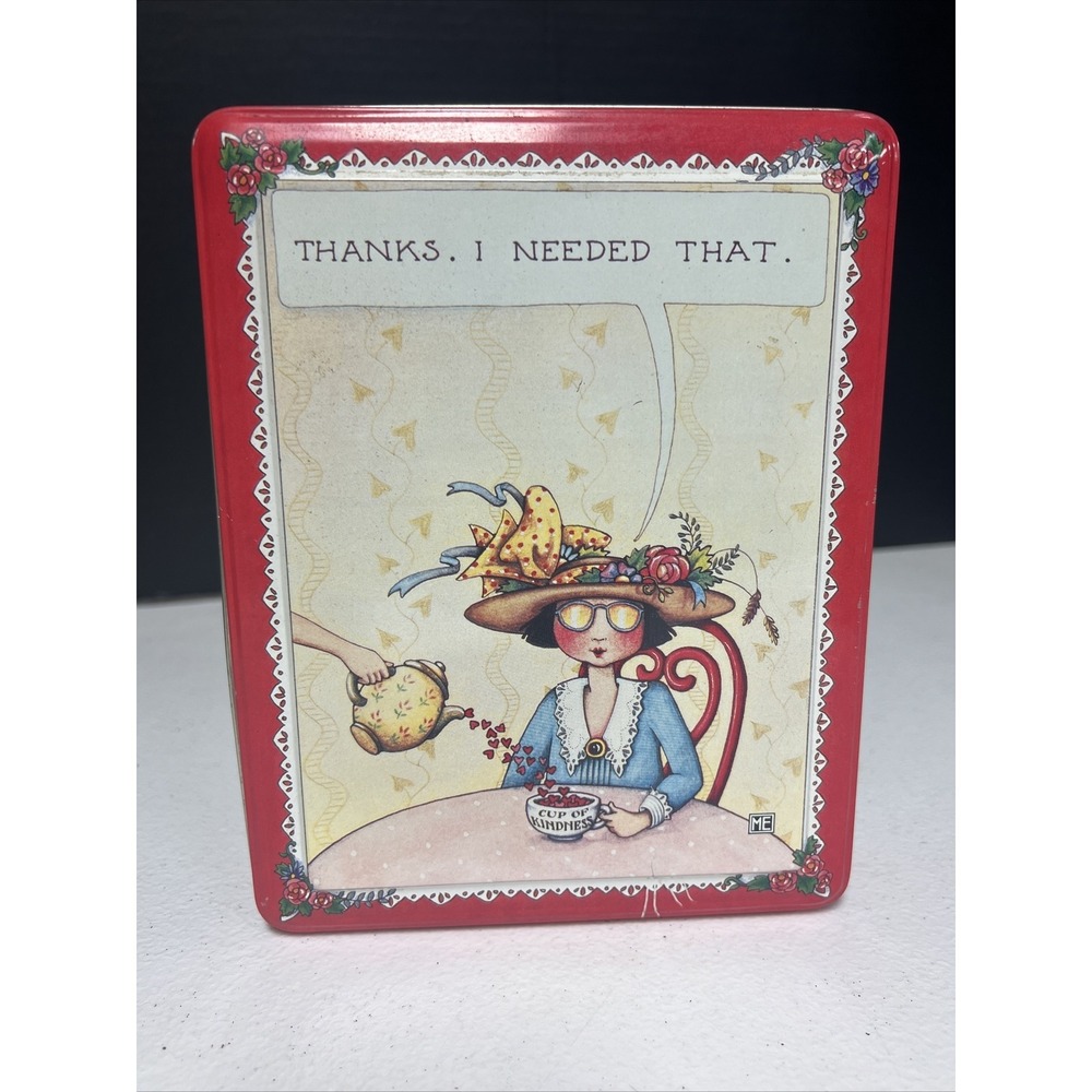 VINTAGE MARY ENGELBREIT "THANKS‎ I NEEDED THAT" COLLECTORS TIN